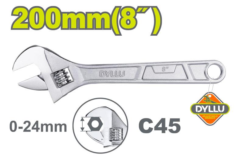 რეგულირებადი ქანჩის გასაღები 200მმ - Image 1