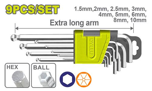 ექვსწახნაგა ქანჩის გას. ნაკრები, 9 ნაჭრ - Image 1