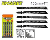 ბეწვახერხის პირები ხის 74მმ, 5ც