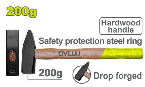 ჩაქუჩი ხის ტარით 200გრ - Image 1