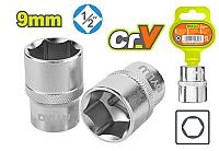 1/2 ქანჩის მოსახსნელი ექვსკუთხა თავაკი 9მმ