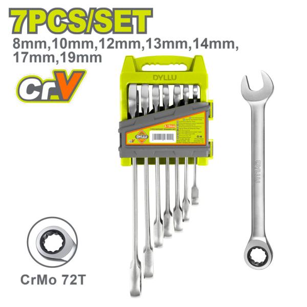 ხრუტუნა ქანჩის გასაღებების ნაკრები 8-19მმ - Image 2