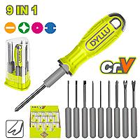 10 ცალი ცვლადი ხრახნიანი ნაკრები