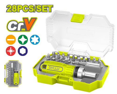 სახრახნისი საცვლელი თავებით, 28 ნაჭრ - Image 2