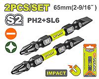 სახრახნისის საცვლელი თავის ნაკრები PH2+SL6 დარტყმითი