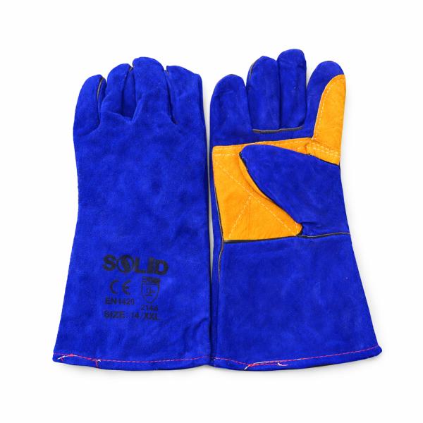 შემდუღებლის ხელთათმანი ლურჯი - Image 1