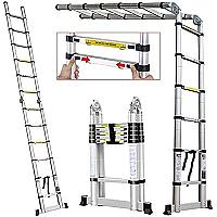 ორმხრივი ტელესკოპური კიბე 4მ (2x4) - Thumbnail 2