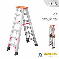 ალუმინის ორმხრივი კიბე 2+1 საფეხური