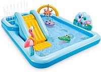 2.44m x 1.98m x 71m Inflatable Pool with Slide INTEX 57161