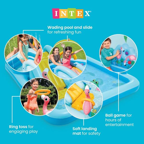 2.44m x 1.98m x 71m Inflatable Pool with Slide INTEX 57161 - Image 3