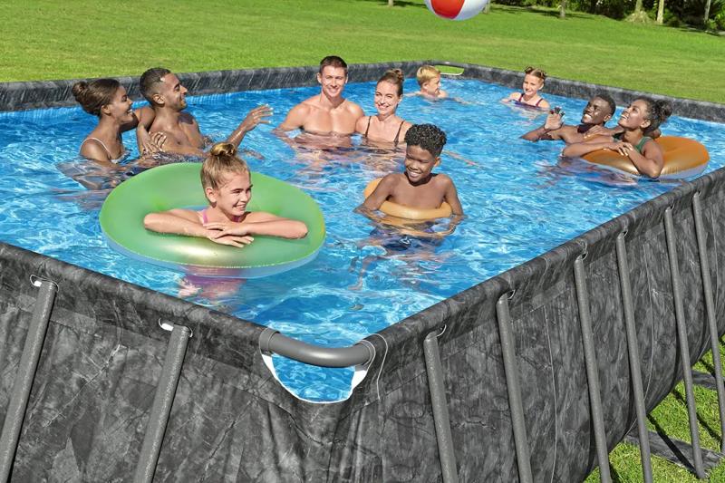 Rectangular Framed Pool 9.56m x 4.88m x 1.32m Bestway 561KJ - Image 3