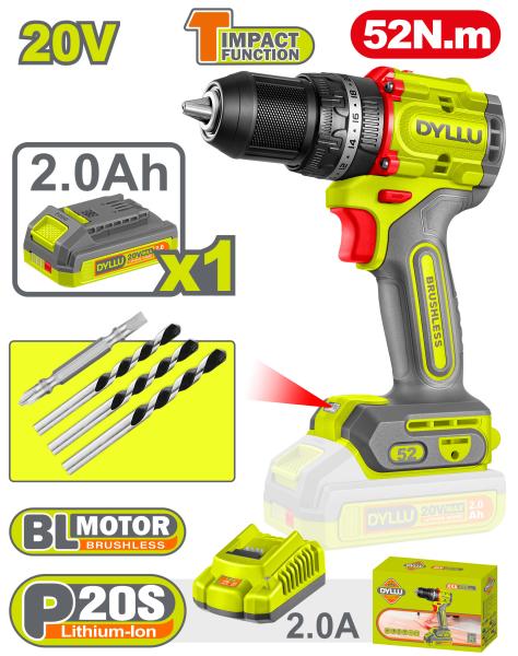 Li-Ion ხრახნ დამჭერი 20V 52ნ DTCDP5282 - Image 1