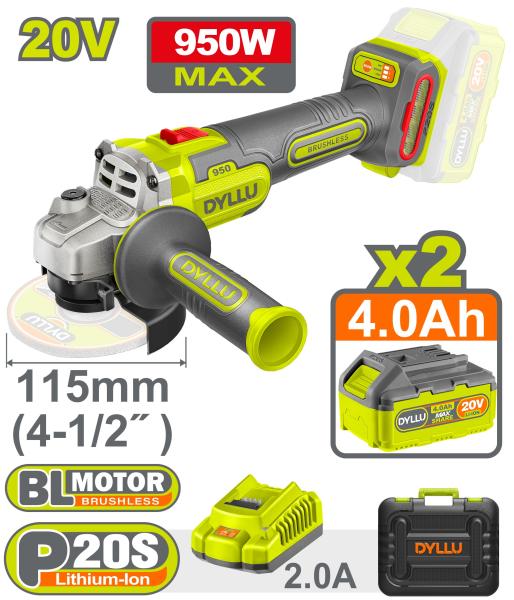 Li-Ion კუთხსახეხი 20 V 950W DTLAP5322 - Image 1