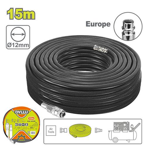 კომპრესორის შლანგი ფითინგებით 15M (შავი) DTQG2E15 - Image 1