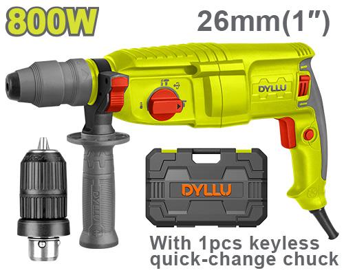 SDS PLUS პნევმატური პერფერატორი 800W 2.5J DTRH1D26 - Image 1