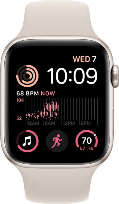 Apple Watch SE 2 GPS Gen.2 44mm Starlight Aluminium Case with Starlight Sport Band - S/M (MRE43)