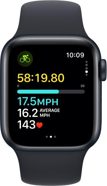 Apple Watch SE 2 GPS Gen.2 44mm Midnight Aluminium Case with Midnight Sport Band - M/L (MRE93) - Image 3