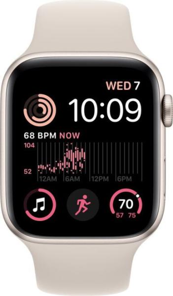 Apple Watch SE 2 GPS Gen.2 40mm Starlight Aluminium Case with Starlight Sport Band - M/L (MR9V3) - Image 1