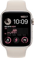 Apple Watch SE 2 GPS Gen.2 40mm Starlight Aluminium Case with Starlight Sport Band - M/L (MR9V3) - Thumbnail 1