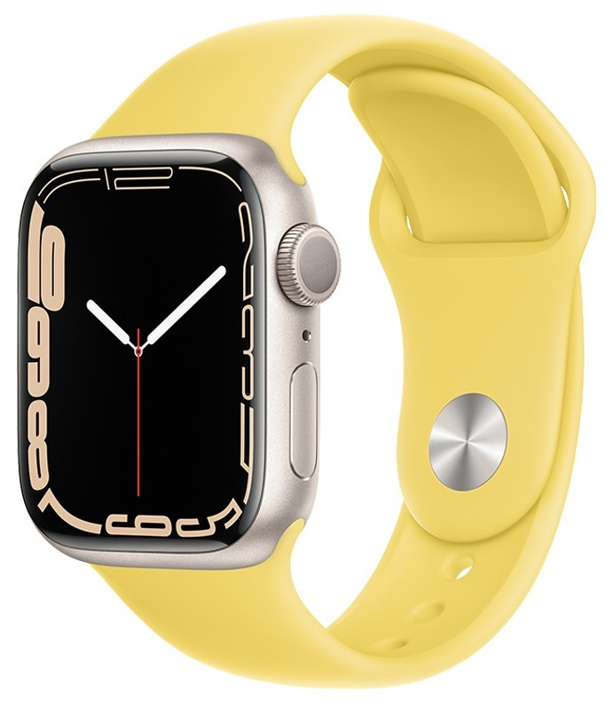 Hoco Watchband iWatch WA01 Flexible series classic sports silicone strap 42/44/45/49mm for Apple Watch series 1/2/3/4/5/6/7/8/SE/Ultra Light lemon