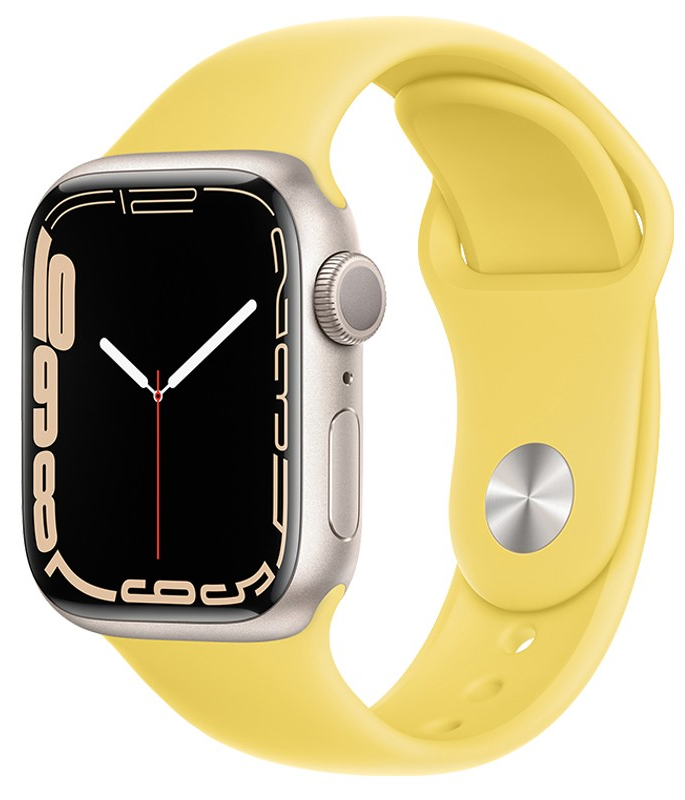 Hoco Watchband iWatch WA01 Flexible series classic sports silicone strap 38/40/41mm for Apple Watch series 1/2/3/4/5/6/7/8/SE light lemon