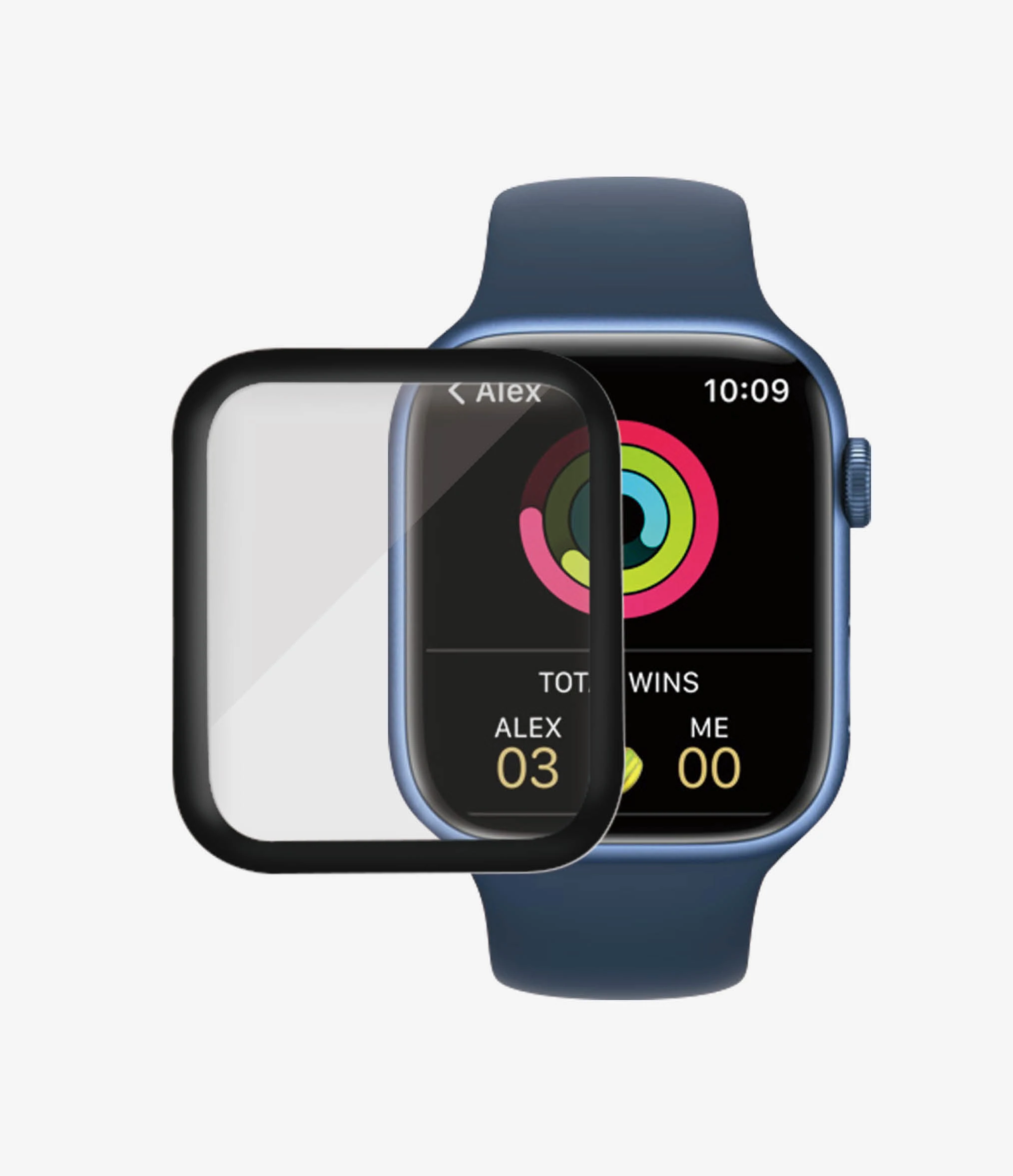 PanzerGlass Screen Protector for Apple Watch Series 7 45mm in Black (2019)