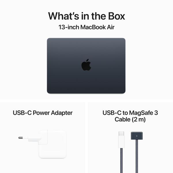 Apple MacBook Air 13inch M3 8-core CPU and 8-core GPU (8GB/256GB) SSD - Midnight