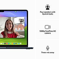 Apple MacBook Air 13" M3 8-core CPU and 10-core GPU (8GB/512GB) SSD - Midnight - Thumbnail 5