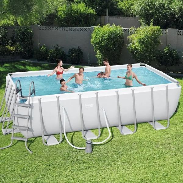 Bestway 56670 კარკასული აუზი 488სმ x 244სმ x 122 სმ - Image 1