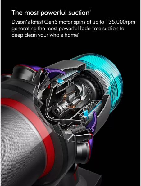 ხელის მტვერსასრუტი Dyson SV23 Gen5Detect Absolute Vacuum Cleaner Purple - Image 3
