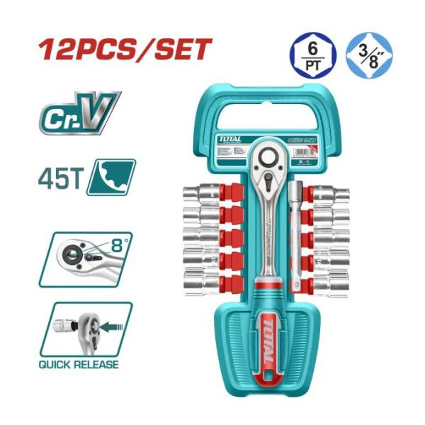 Socket set with handle THT381121