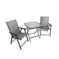 ოთხკუთხედი მაგიდა  2 სკამით HY-412