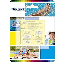 BESTWAY 62068 10 ცალი გასაბერი აუზის შესაკეთებელი წყალგამძლე ლენტი