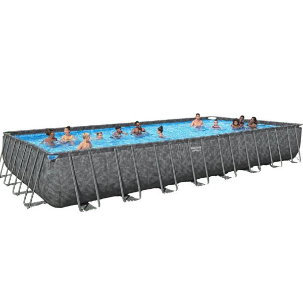 Rectangular Framed Pool 9.56m x 4.88m x 1.32m Bestway 561KJ - Image 1