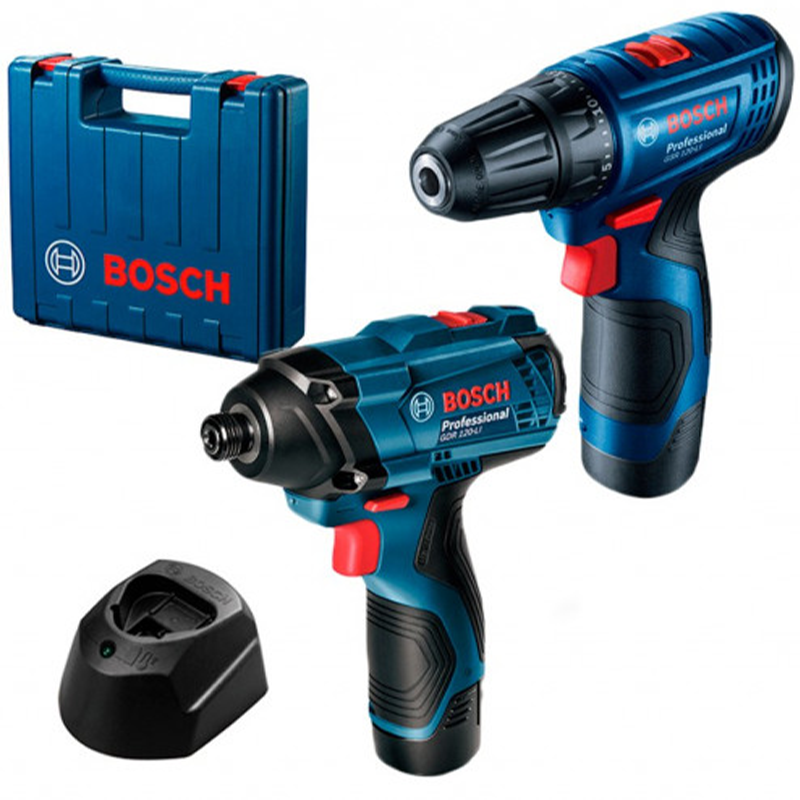 BOSCH აკუმულატორული სახრახნისების ნაკრები GSR 120 LI + GDR 120 LI 