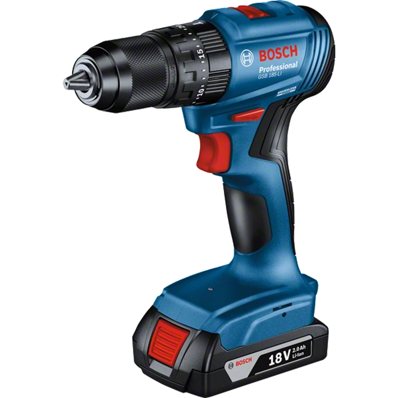 BOSCH აკუმულატორული სახრახნისი GSB 185-LI