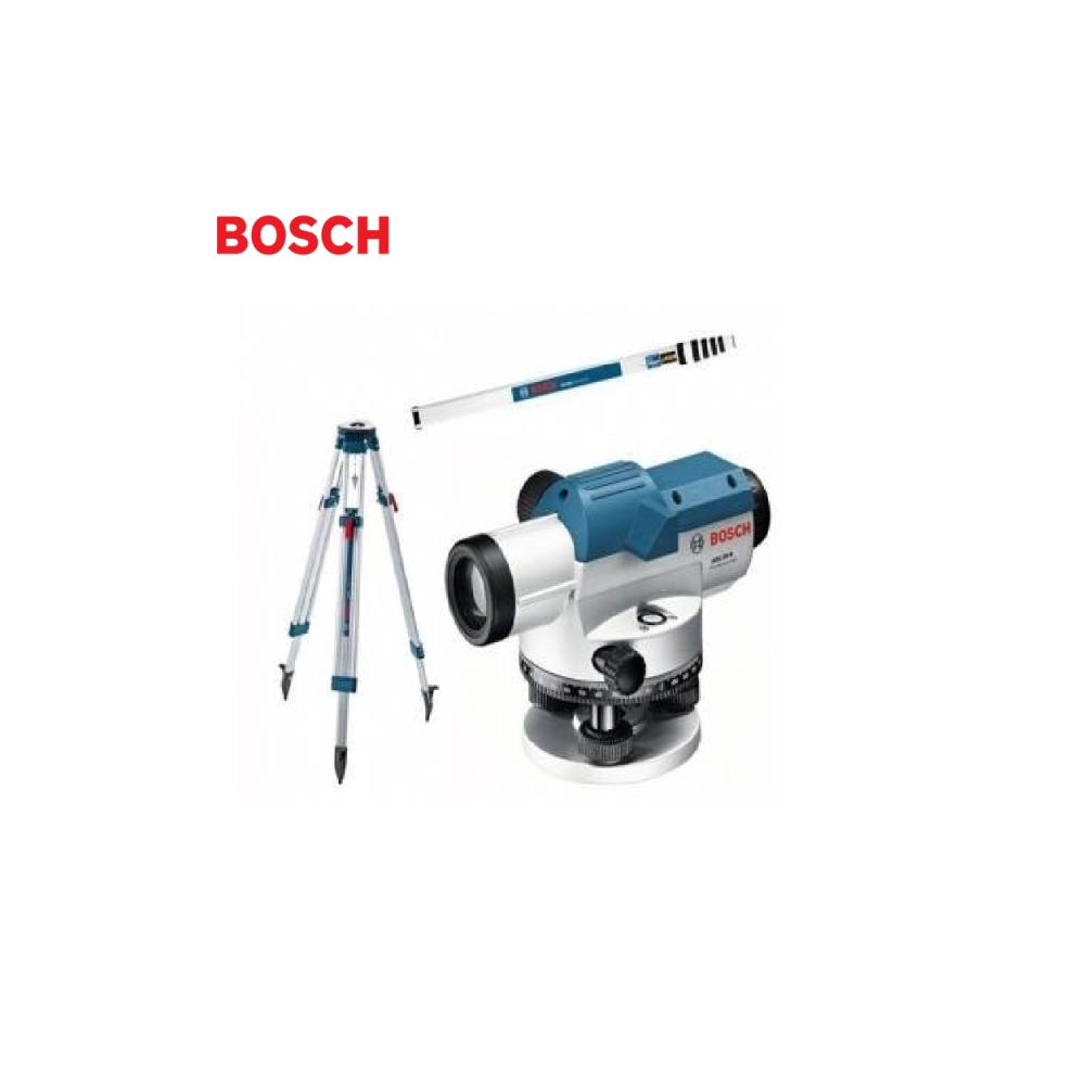 BOSCH ოპტიკური ნიველირი GOL 26D + BT160 + GR500 