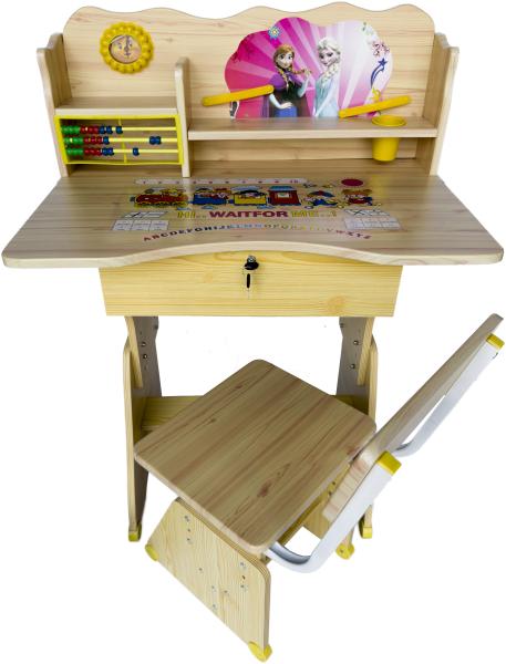 Study table with Frozen painting