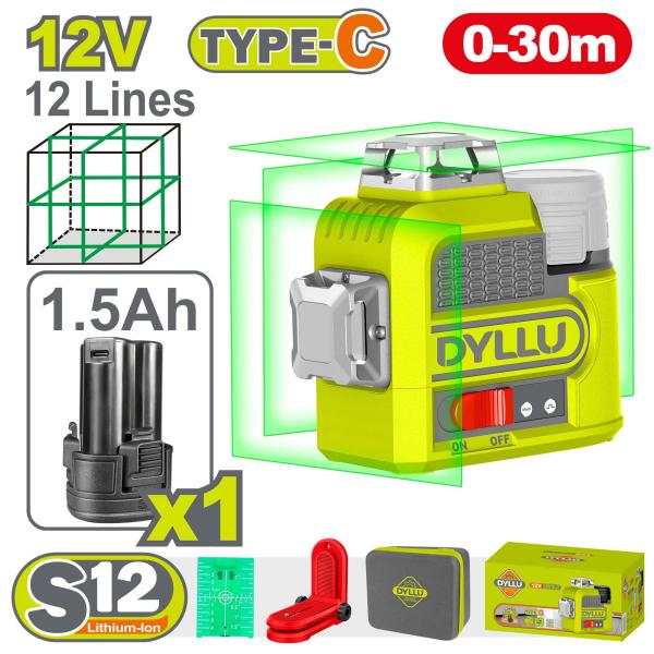 3D ლაზერი 8 სხივიანი DTLE8M12 - Image 1