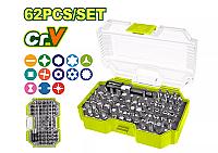 62 ცალი ხრახნიანი თავაკების ნაკრები DTBS3B62