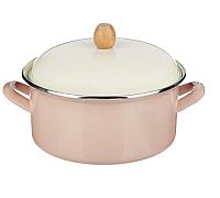 ქვაბი ემალის თავსახურით კრემისფერი