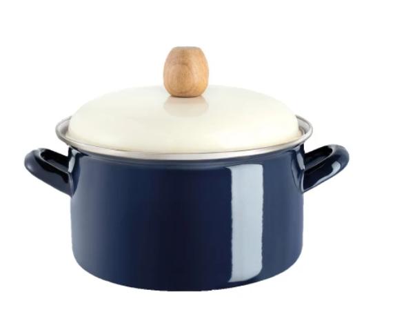 ქვაბი ემალის თავსახურით ლურჯი  - Image 1