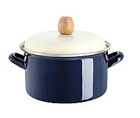 ქვაბი ემალის თავსახურით ლურჯი 