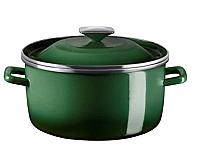 ქვაბი ემალის თავსახურით მწვანე