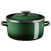 ქვაბი ემალის თავსახურით მწვანე