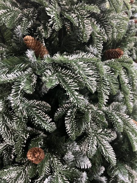 ნაძვის ხე დათოვლილი -270 სმ შერეული ტოტებით და გირჩით - Image 4