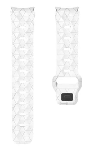 6 Football Pattern Silicone Watch Strap Band - White - Image 5