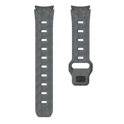 6 Football Pattern Silicone Watch Strap Band - Grey - Image 4