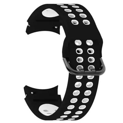 5 Pro 45mm Dual-Color Watch Band Replacement Watch Strap 20mm Silicone Watchband with Dual-Hole Buckle - Bl - Image 3