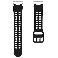 5 Pro 45mm Dual-Color Watch Band Replacement Watch Strap 20mm Silicone Watchband with Dual-Hole Buckle - Bl - Thumbnail 4